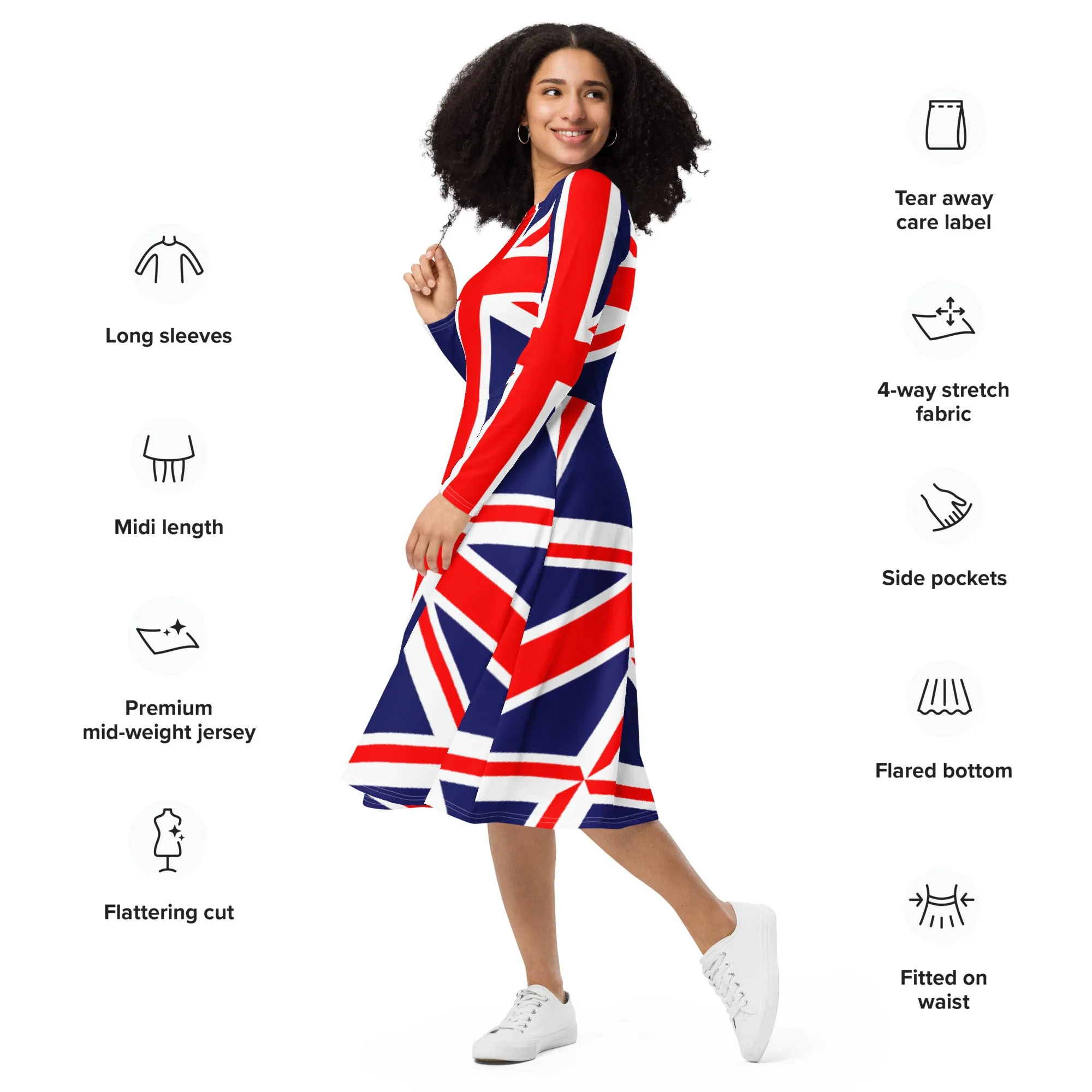 Plus Size Dress Union Jack sizes to 6XL