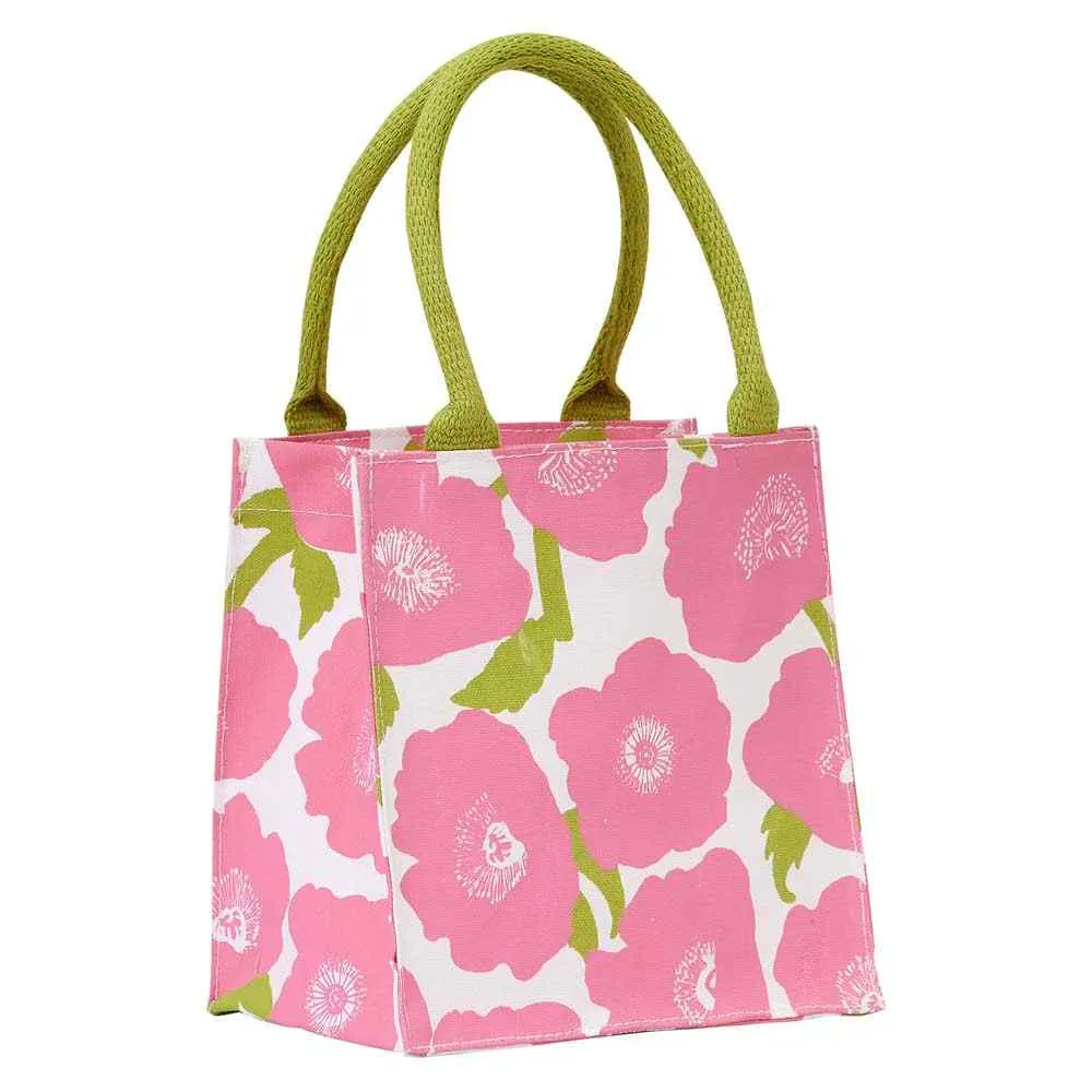 Poppies Pink Reusable Itsy Bitsy Gift Bag