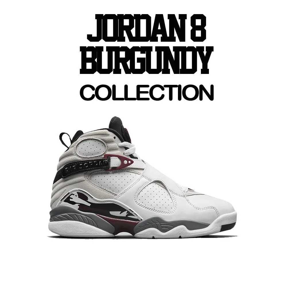 Retro 8 Burgundy Shirt - Gotta Be Shoes - White