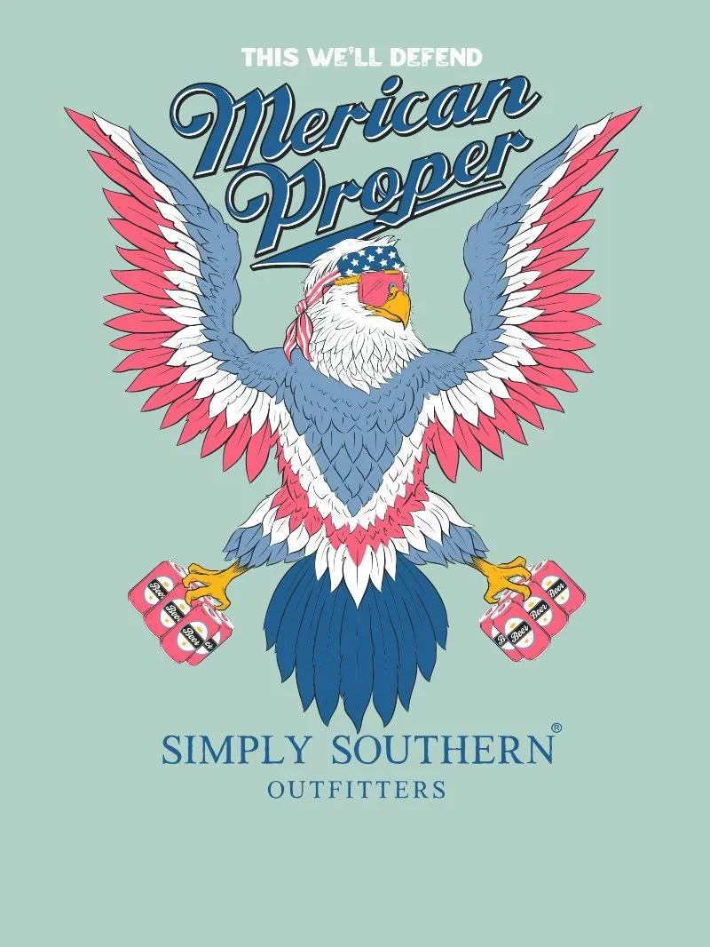 Simply Southern Rocker Eagle Defender Tee American Proper