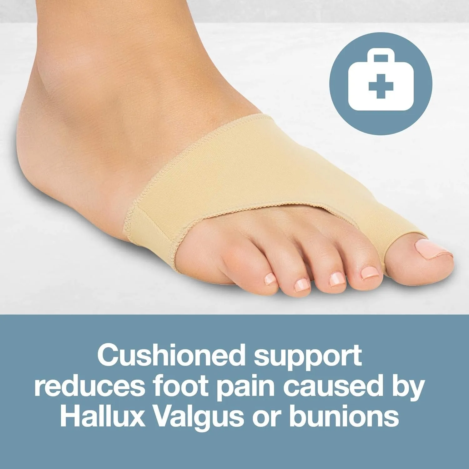 Soft Bunion Corrector suitable Night And Home Use Men's Bunion Pads Relief Orthopedic Sock Cushion Sleeve Splint Gel Protector Support Brace w/ Non-Slip Grip - Bunion Remover Toe Guard - Fix Hallux