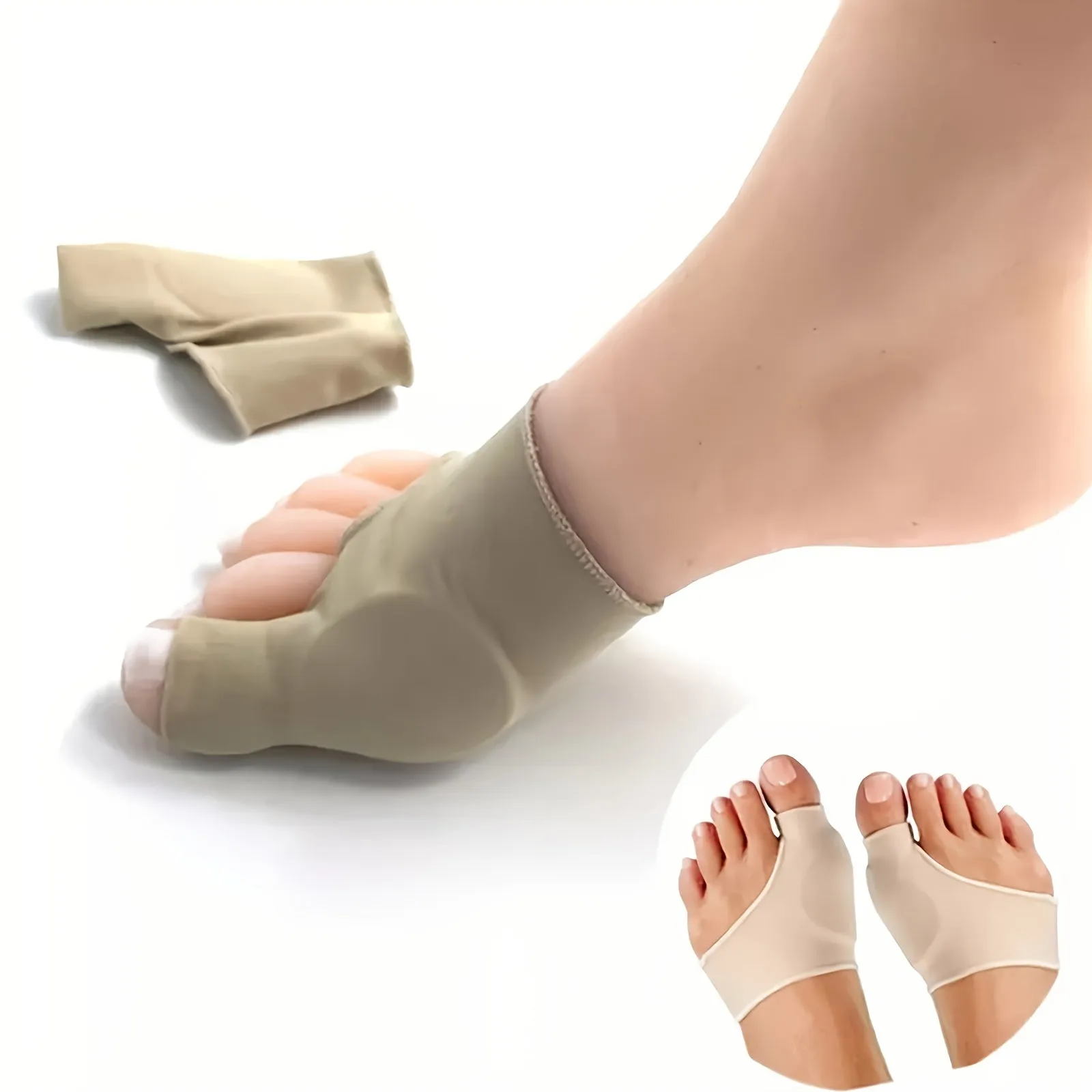 Soft Bunion Corrector suitable Night And Home Use Men's Bunion Pads Relief Orthopedic Sock Cushion Sleeve Splint Gel Protector Support Brace w/ Non-Slip Grip - Bunion Remover Toe Guard - Fix Hallux