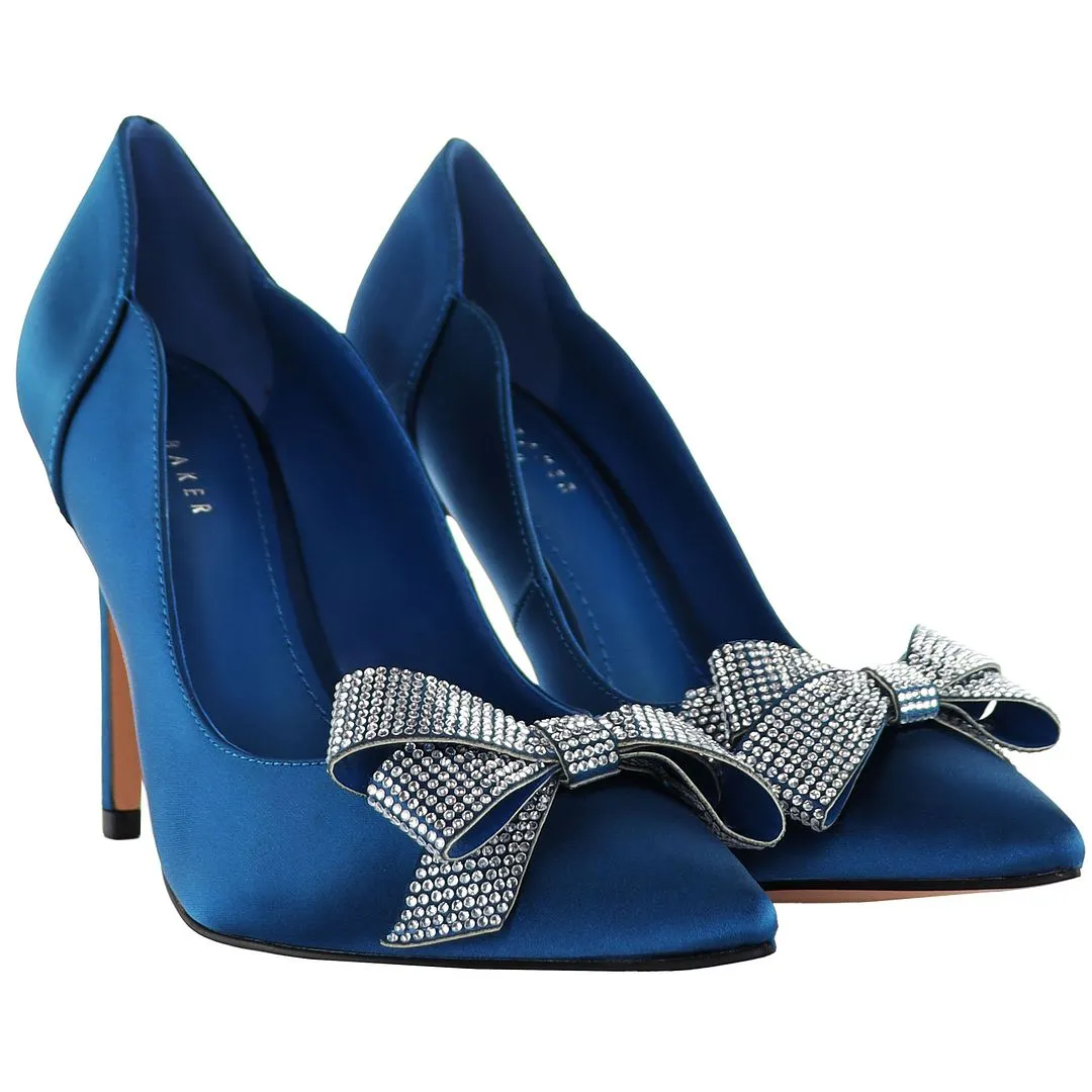 Ted Baker Orlilas Crystal Bow Womens Blue Shoes