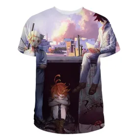 The Promised Neverland Oversized Kawaii 3D Printed Unisex Summer T-Shirt