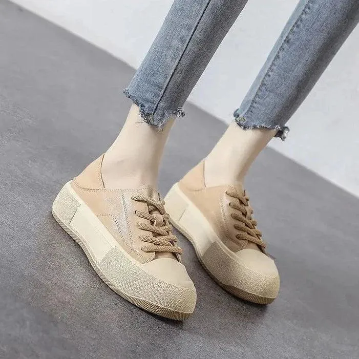 Y175 Women's Casual Shoes - Platform Sneakers With Thick Bottom